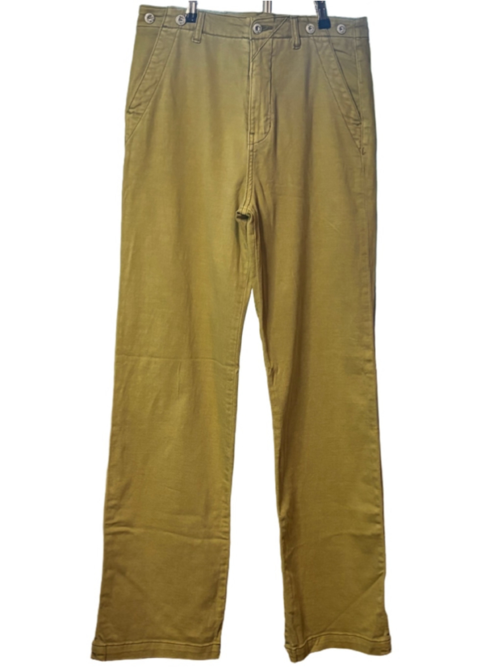 Pilcro Anthropologie Pants 26 Tall Olive Green High Rise Wide Leg Chino